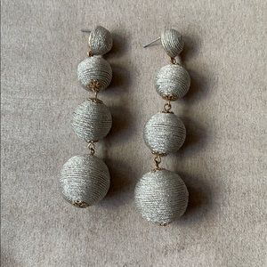 4-ball bauble drop earring in silver